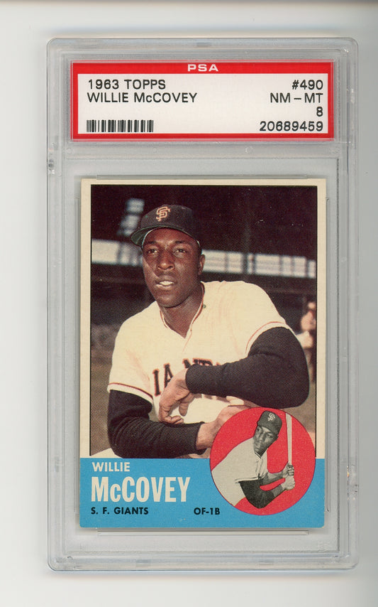 1963 Topps #490 Willie McCovey PSA 8 HOF