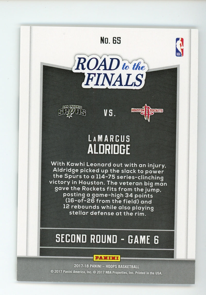 2017 Panini NBA Hoops Road to the Finals Second Round /999 LaMarcus Aldridge #65