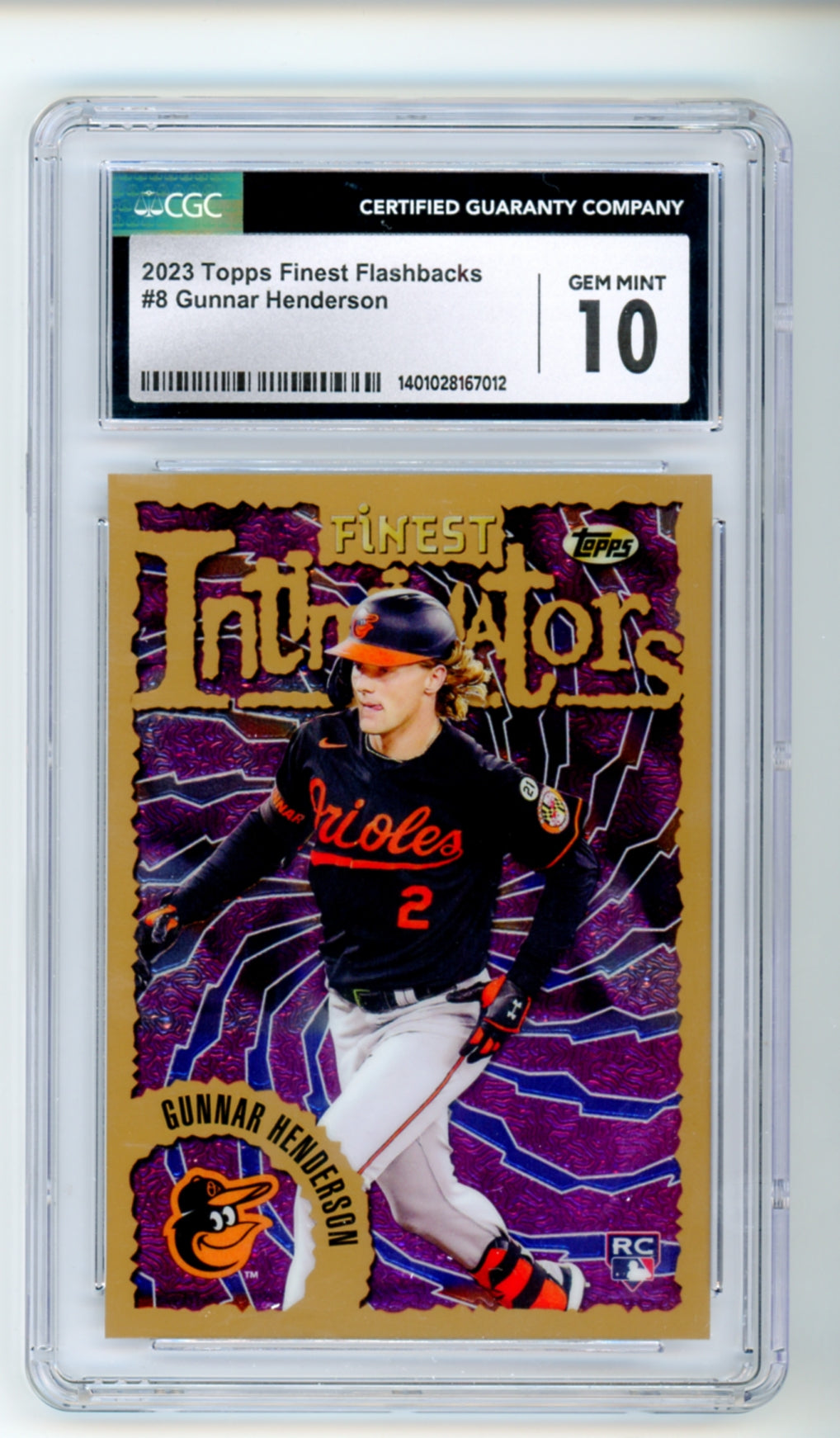 2023 Finest Flashbacks Intimidators Gunnar Henderson CGC 10 Gem Mint Rookie RC