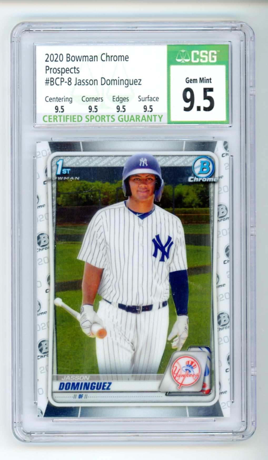 2020 Bowman Chrome Prospects #BCP-8 Jasson Dominguez CSG 9.5 True Gem Mint