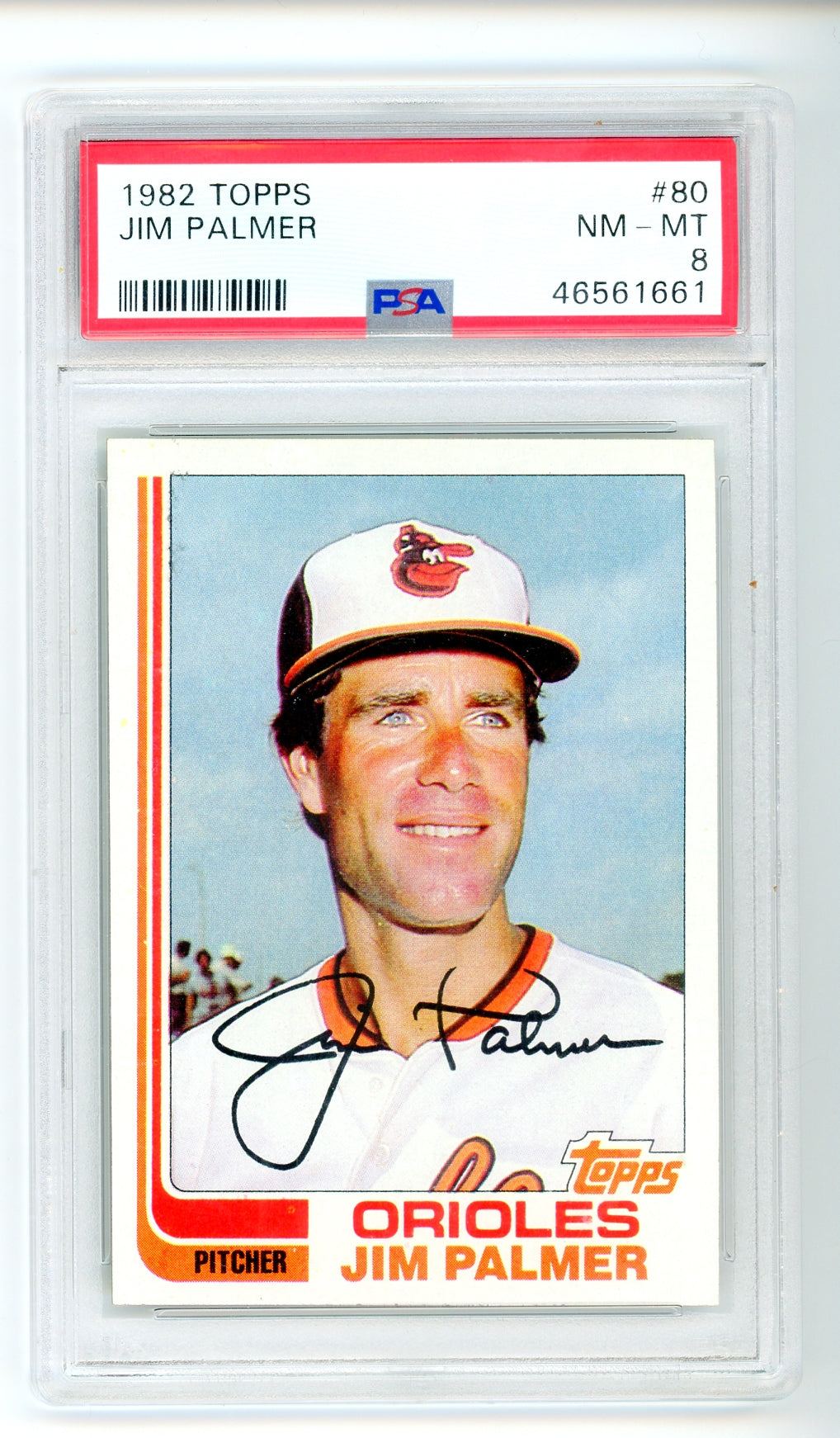 1982 Topps #80 Jim Palmer PSA 8 NM-MT HOF