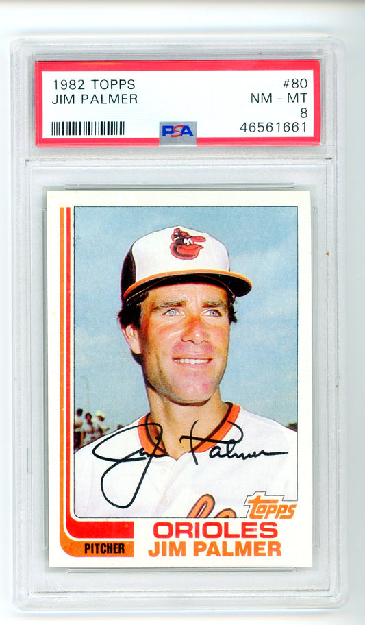 1982 Topps #80 Jim Palmer PSA 8 NM-MT HOF