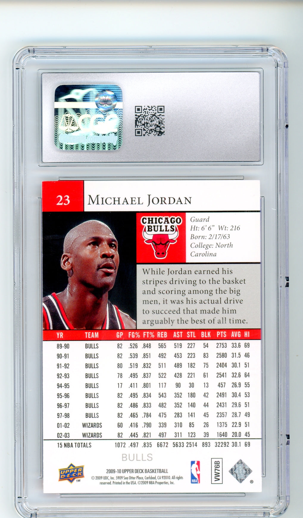 2009-10 Upper Deck #23 Michael Jordan CGC 10 Gem Mint HOF GOAT