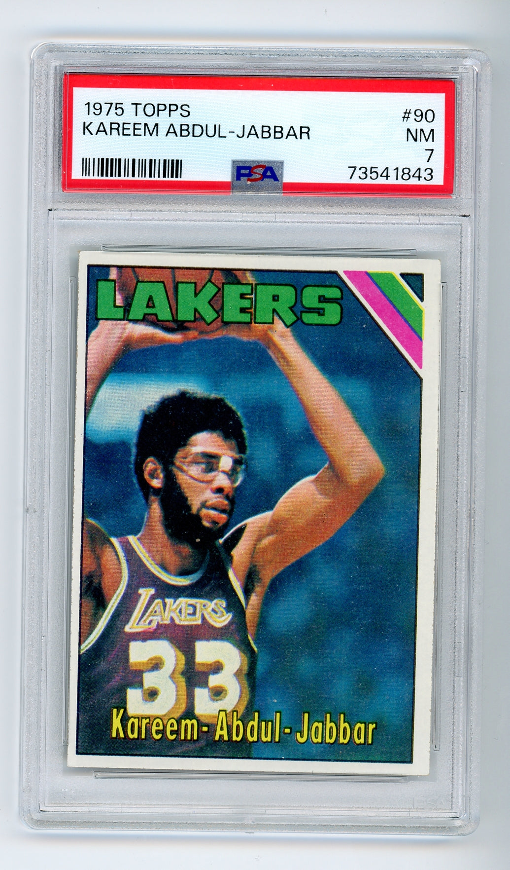 1975 Topps #90 Kareem Abdul-Jabbar PSA 7 HOF