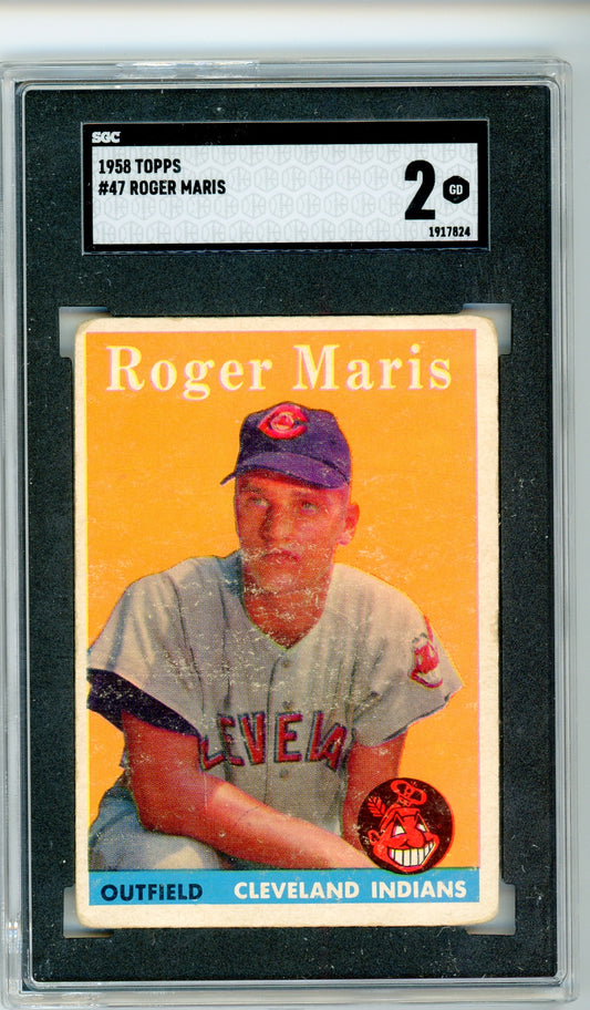 1958 Topps #47 Roger Maris SGC 2 Rookie RC