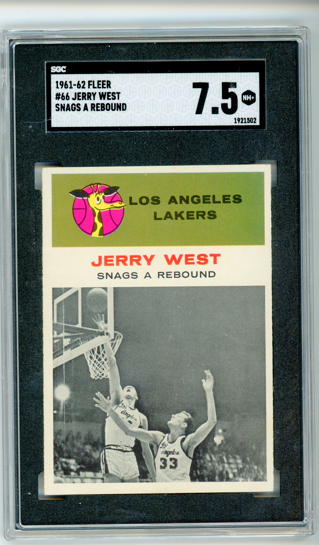 1961 Fleer #66 Jerry West In Action PSA 8 NM-MT HOF