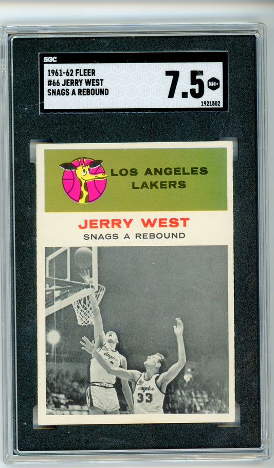 1961 Fleer #66 Jerry West In Action PSA 8 NM-MT HOF