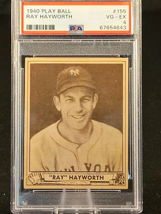 1940 Play Ball Ray Hayworth #155 PSA 4 VG-EX