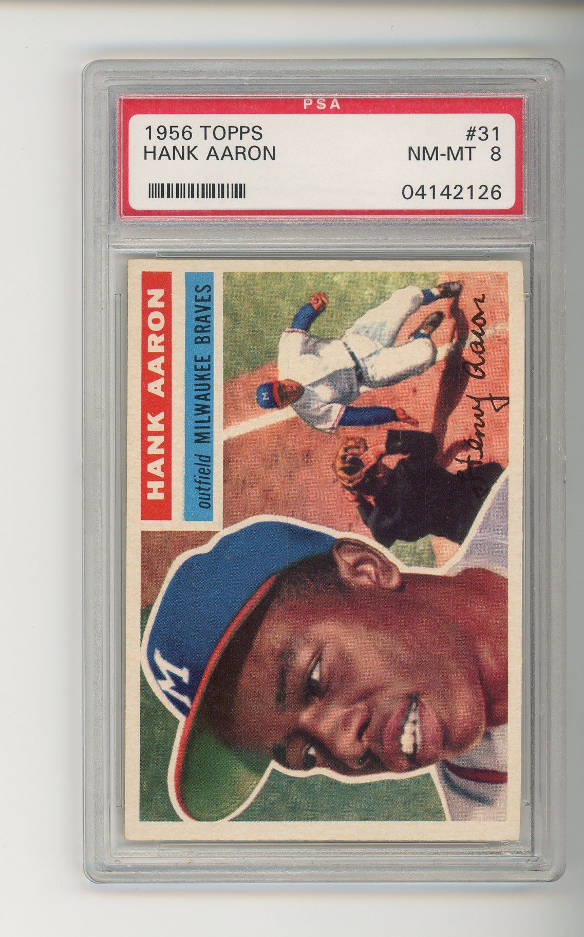 1956 Topps #31 Hank Aaron PSA 8 HOF