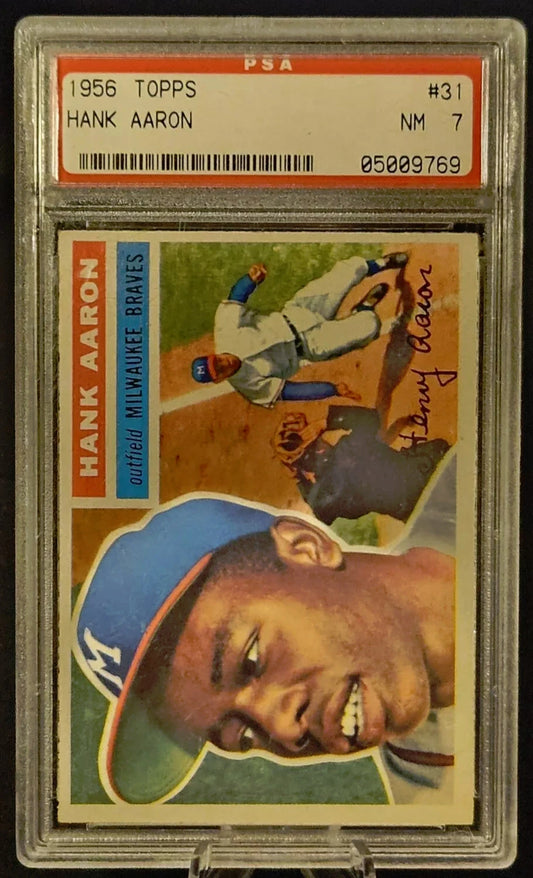 1956 Topps #31 Hank Aaron PSA 7 HOF