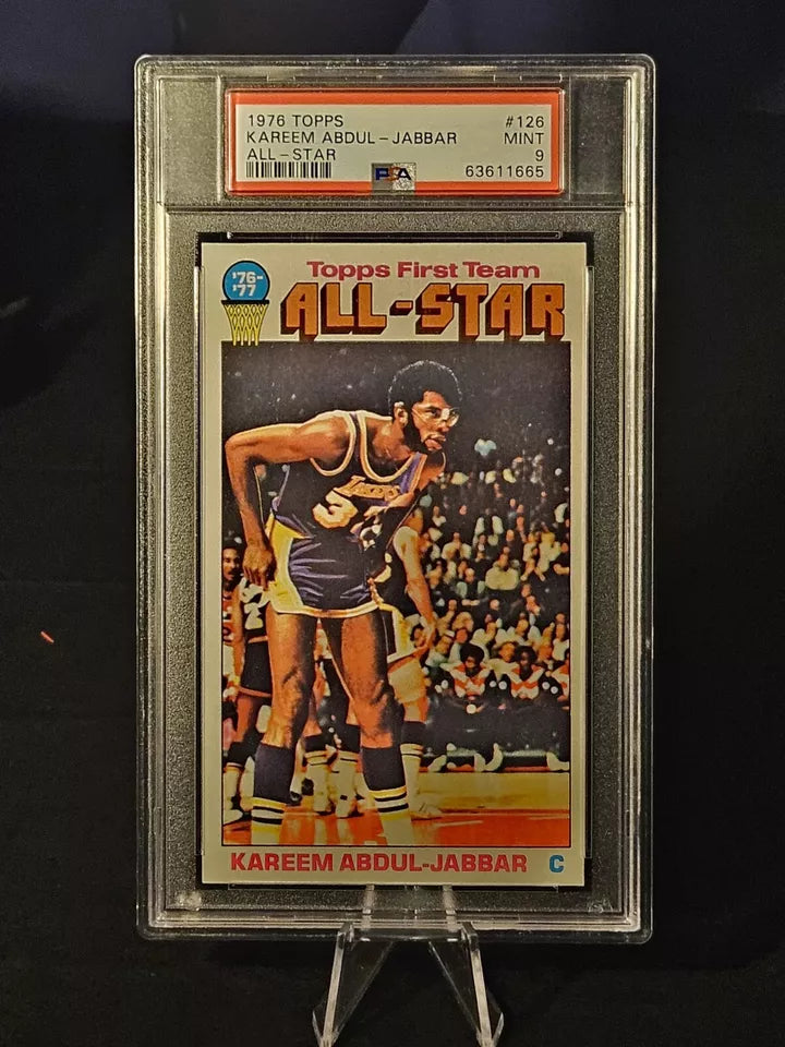 1976 Topps #126 Kareem Abdul-Jabbar All-Star PSA 9 MINT Los Angeles Lakers HOF