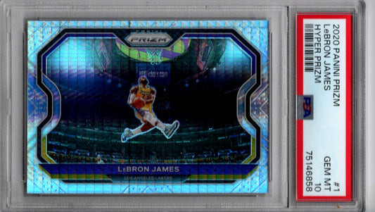 2020 Panini Prizm #1 LeBron James HYPER Prizm PSA 10 (POP 42)