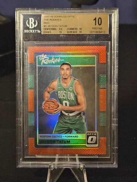 2017 Donruss Optic The Rookies JAYSON TATUM RC RED /99 BGS 10 Pristine Celtics