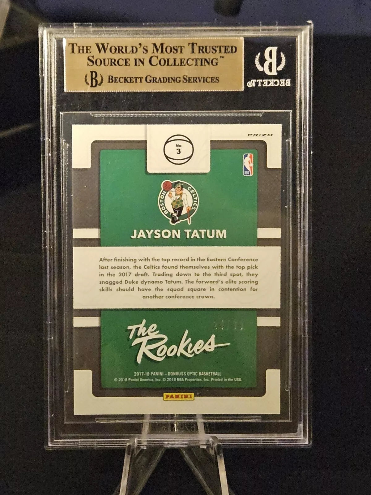 2017 Donruss Optic The Rookies JAYSON TATUM RC RED /99 BGS 10 Pristine Celtics