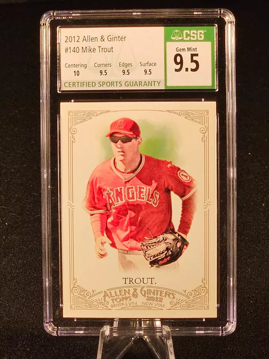 2012 Allen & Ginter #140 Mike Trout RC CSG True Gem+ 9.5 Gem Mint