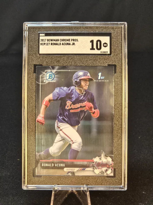 2017 Bowman Chrome 1st Ronald Acuna Jr SGC 10 Gem MInt #BCP127 Atlanta Braves