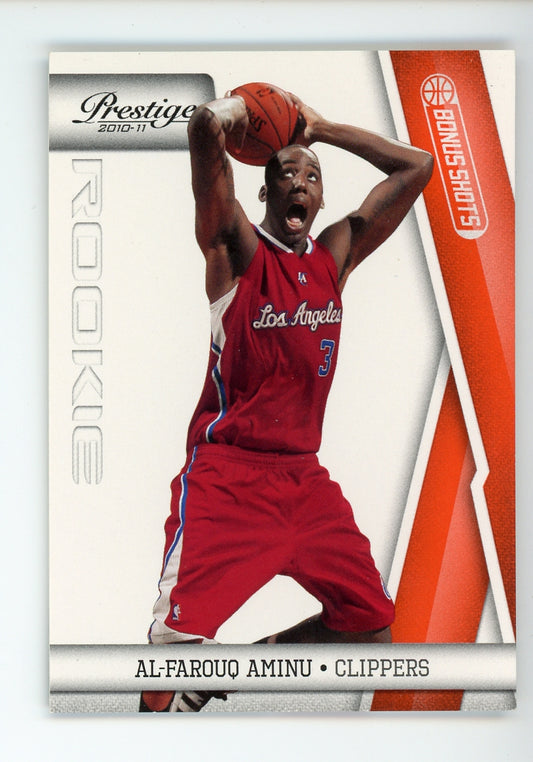 2010-11 Prestige Bonus Shots Orange /499 Al-Farouq Aminu #158 Rookie RC