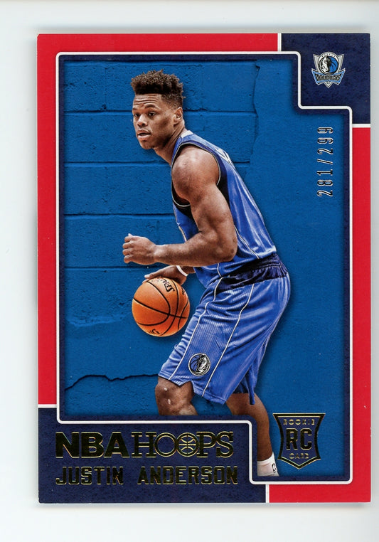 2015-16 Panini NBA Hoops Rookies Red /299 Justin Anderson #290 Rookie RC