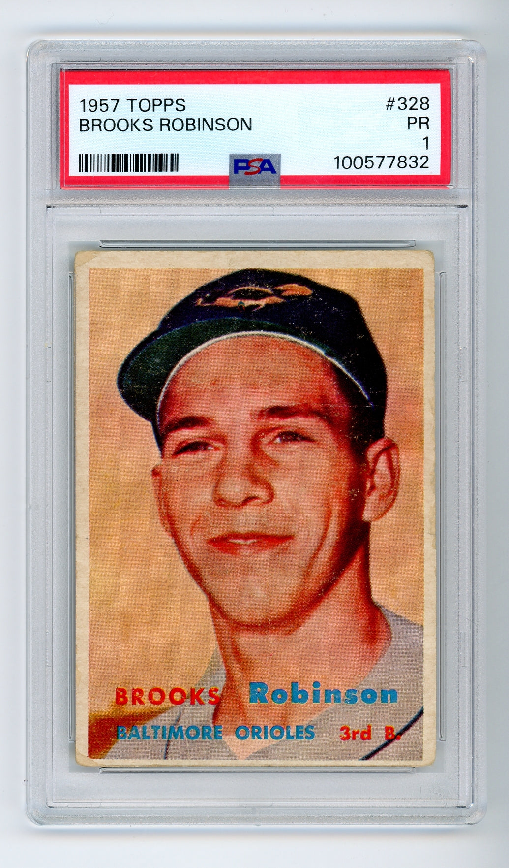 1957 Topps #328 Brooks Robinson PSA 1 HOF Rookie RC