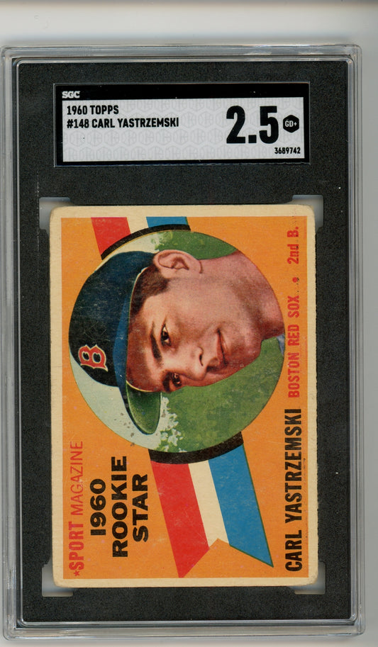 1960 Topps #148 Carl Yastrzemski SGC 2.5 Rookie RC HOF Red Sox