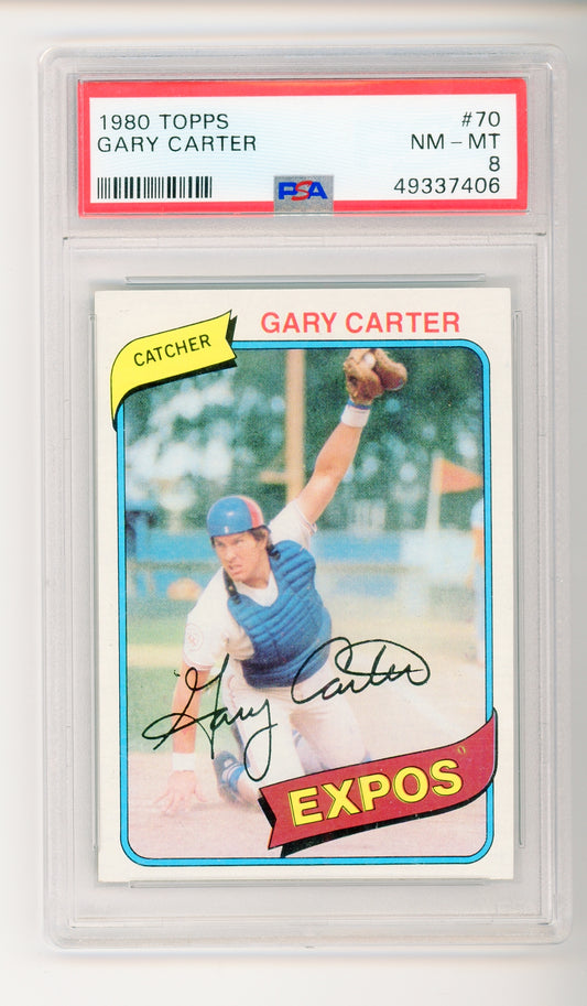 1980 Topps #70 Gary Carter PSA 8 NM-MT HOF