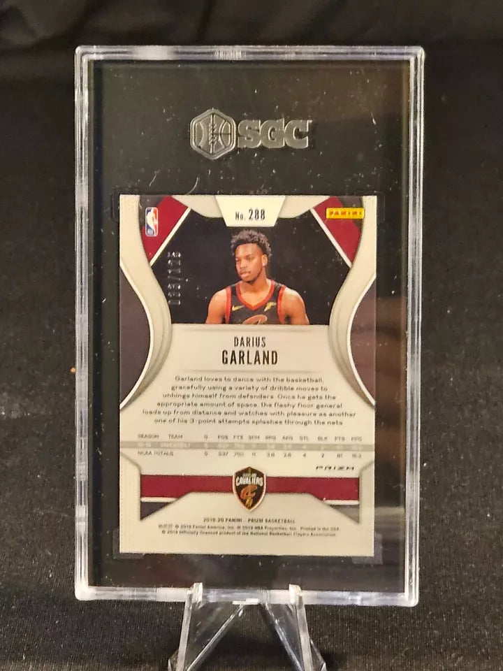 2019-20 Panini Prizm Red Fast Break #288 Darius Garland RC /125 SGC 10 GEM MINT