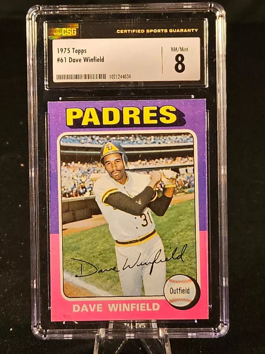 1975 Topps #61 Dave Winfield CSG 8 NM-MT San Diego Padres HOF