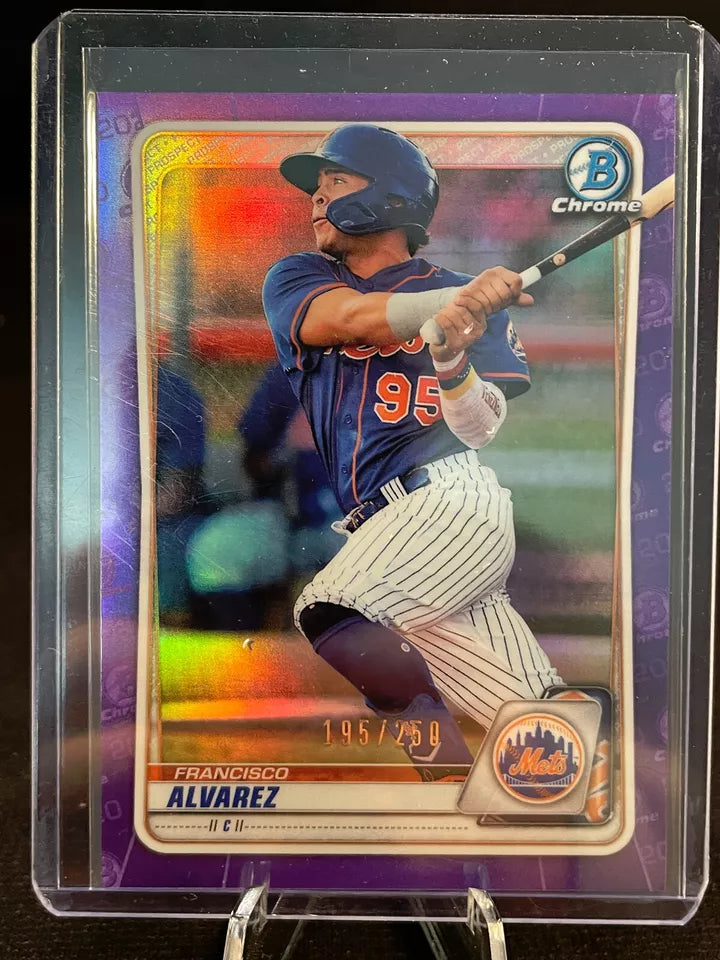 2020 Bowman Chrome Prospects Purple /250 Francisco Alvarez BCP-198 #1 PROSPECT