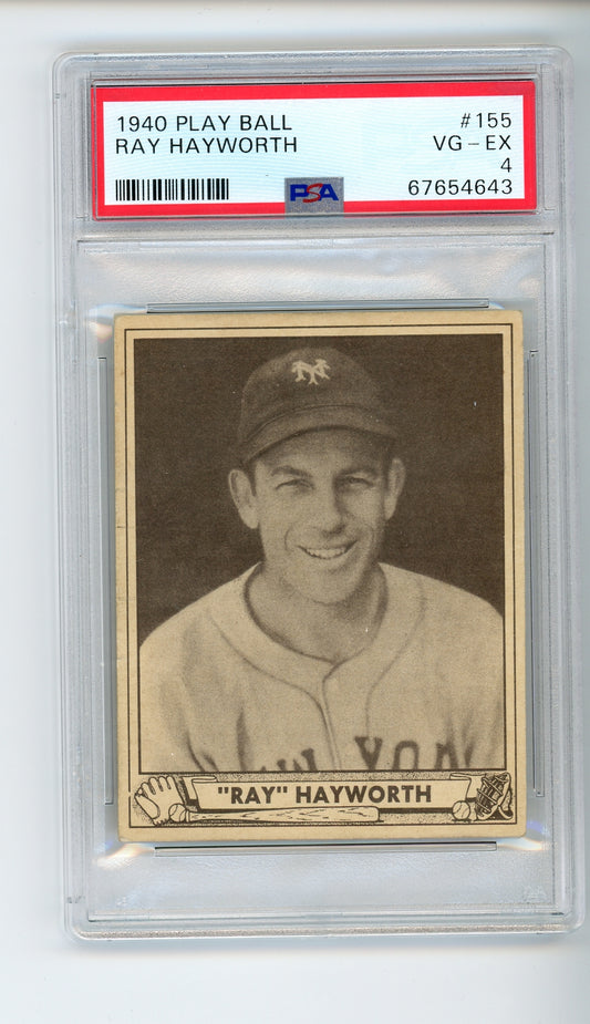 1940 Play Ball Ray Hayworth #155 PSA 4