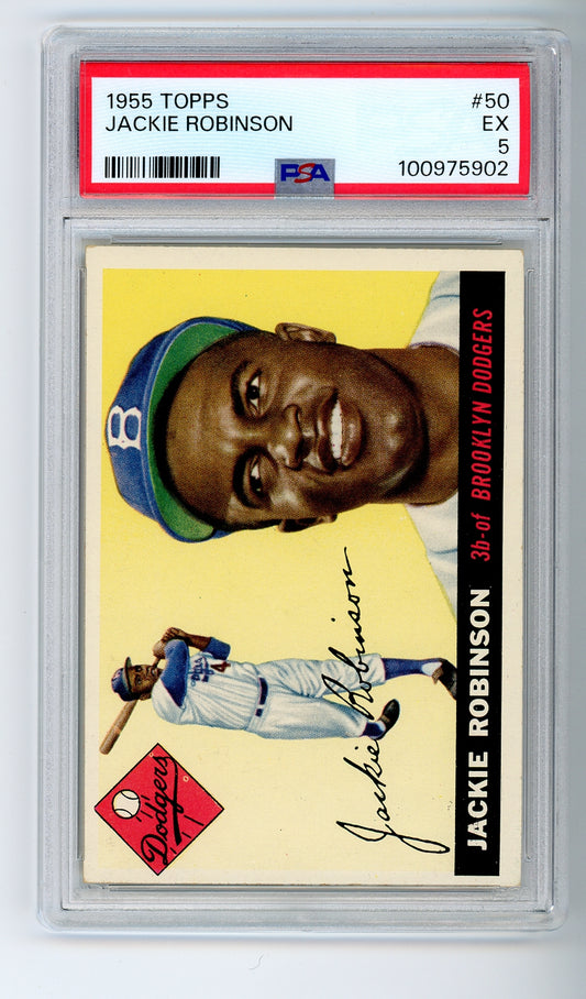 1955 Topps #50 Jackie Robinson PSA 5 HOF