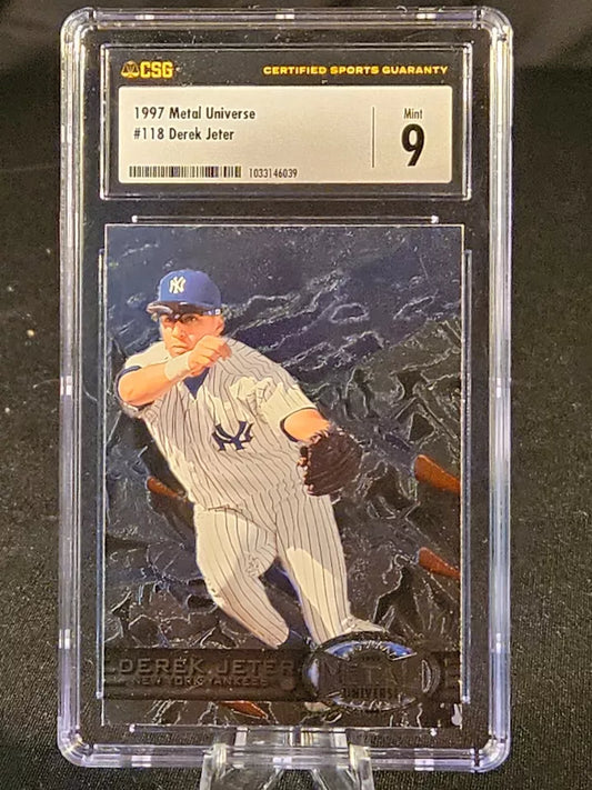 1997 Metal Universe Derek Jeter #118 CSG 9 MINT Yankees HOF