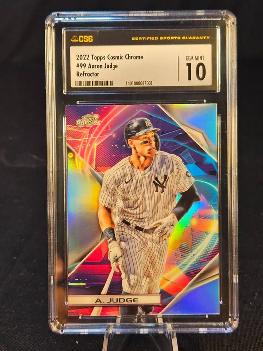 2022 Topps Cosmic Chrome Refractor #99 Aaron Judge Yankees CSG 10 GEM MINT