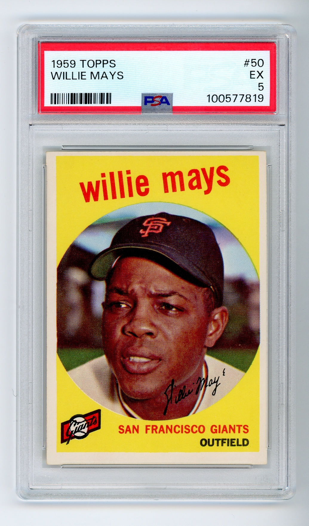 1959 Topps #50 Willie Mays PSA 5 HOF