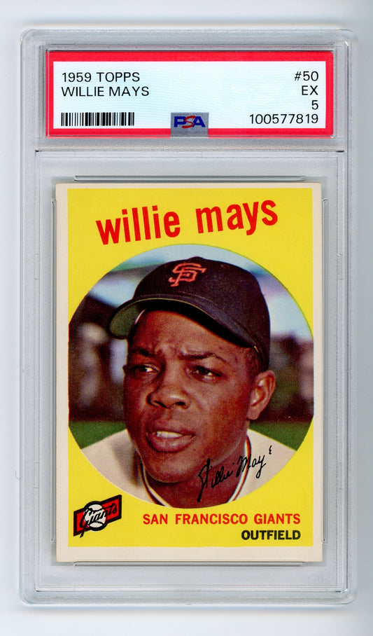 1959 Topps #50 Willie Mays PSA 5 HOF