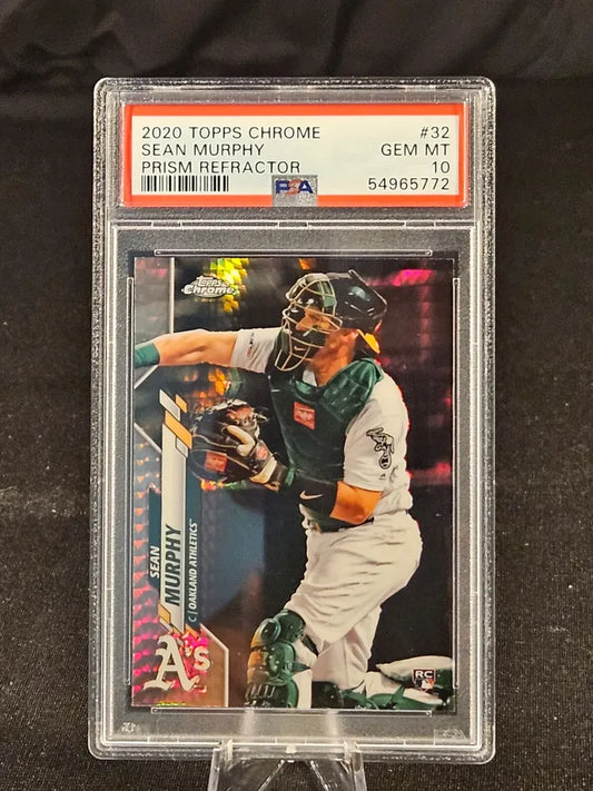 2020 Topps Chrome Sean Murphy PRISM REFRACTOR #32 RC PSA 10 Gem Mint A's Braves