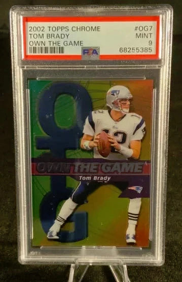 2002 Topps Chrome Tom Brady # OG7 Own The Game PSA 9 LOW POP Bucs Patriots