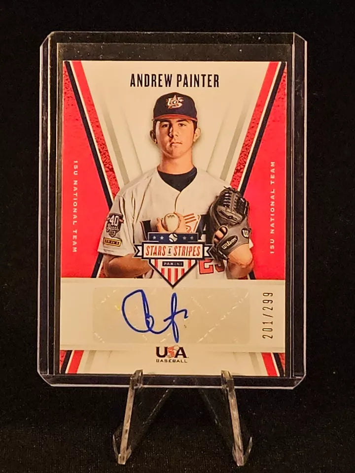 2019 Panini USA Stars & Stripes ANDREW PAINTER Auto /299 Phillies Rookie RC