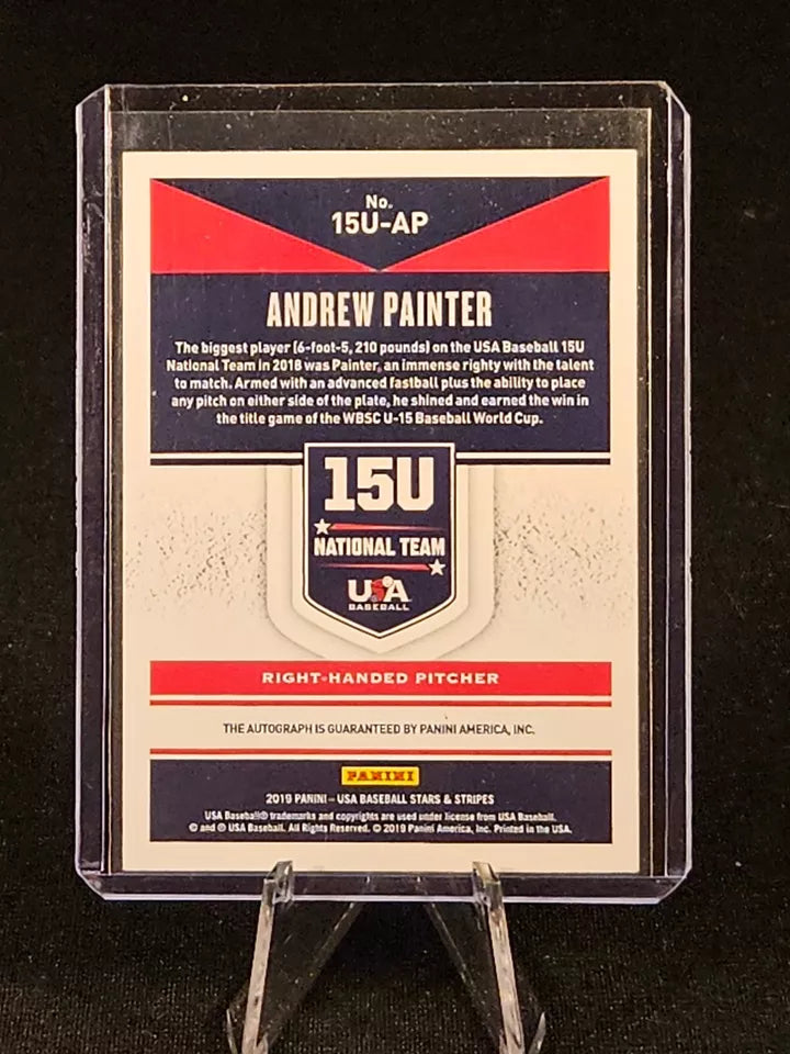 2019 Panini USA Stars & Stripes ANDREW PAINTER Auto /299 Phillies Rookie RC