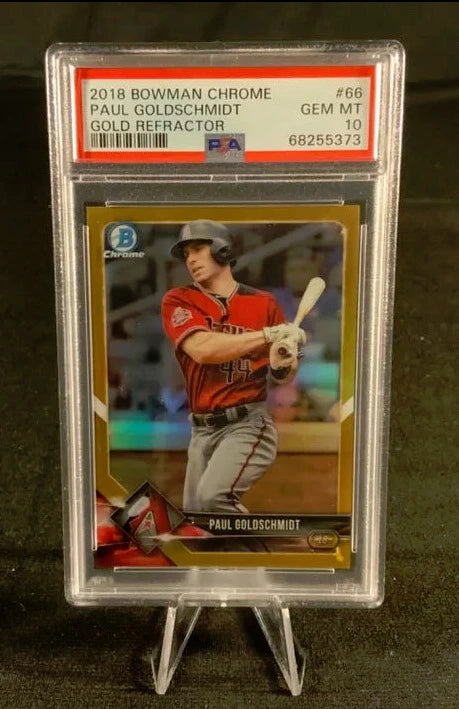 2018 Bowman Chrome Paul Goldschmidt #66 Gold Refractor /50 PSA 10 MVP