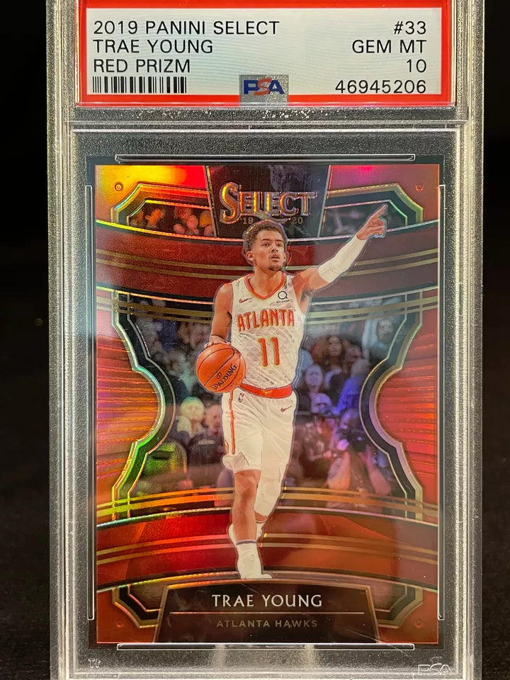 2019 Select Red Prizm TRAE YOUNG /199 #33 PSA 10 GEM MINT Color Match!🔥